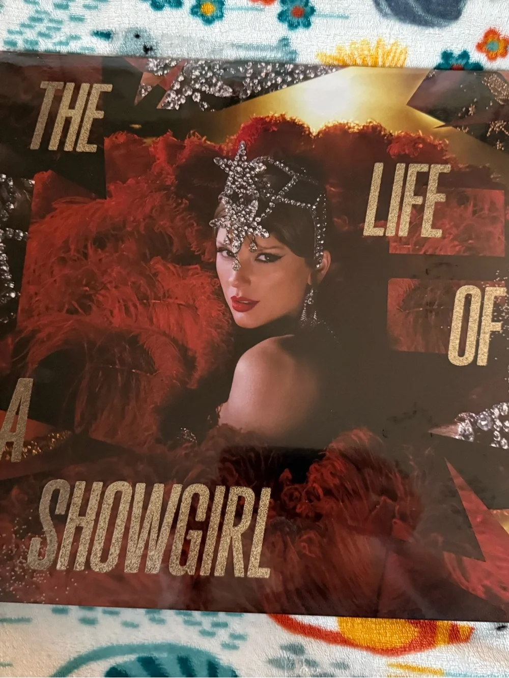 Taylor Swift Showgirl Wall Art Print in Red and Black - Limited Edition Vinyl